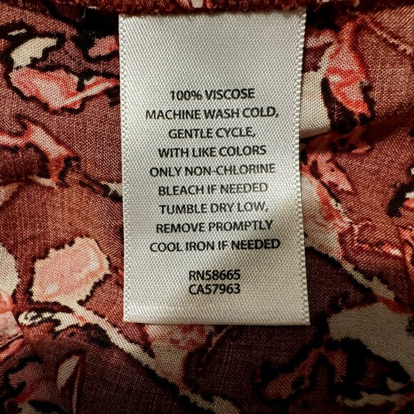 Treasure & Bond Abstract Floral Pullover Viscose Cami Tank Top Sz L NEW - Picture 5 of 7